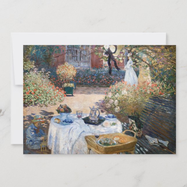 Carte De Remerciements Claude Monet - Le déjeuner, panneau décoratif (Devant)