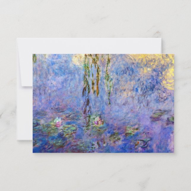 Carte De Remerciements Claude Monet - Lys d'eau (Devant)