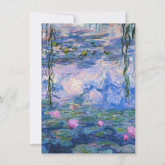 Carte De Remerciements Claude Monet - Lys d'eau 1919 (Devant)