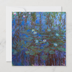 Carte De Remerciements Claude Monet - Lys d'Eau Bleue