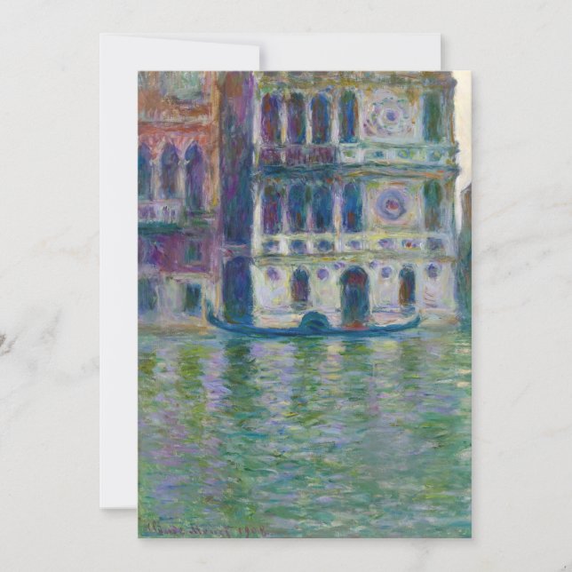 Carte De Remerciements Claude Monet - Palazzo Dario (Devant)