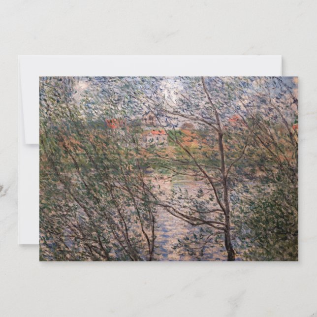 Carte De Remerciements Claude Monet - Printemps à travers les branches (Devant)