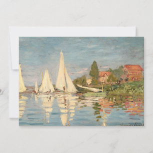 Carte De Remerciements Claude Monet   Regatta at Argenteuil, c.1872