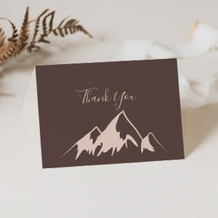 Carte De Remerciements Clear Mountain Country Mariage plié