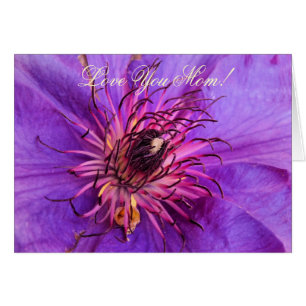 CARTE DE REMERCIEMENTS CLEMATIS