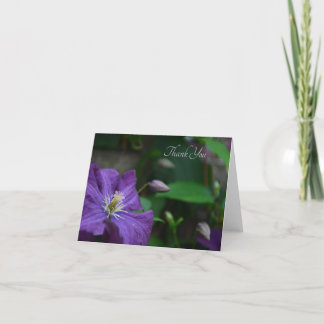 Carte De Remerciements Clematis pourpre