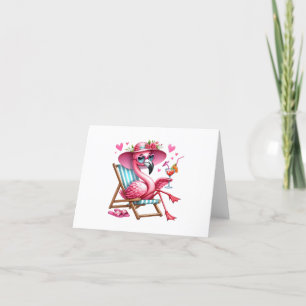 Carte De Remerciements Clipart de Flamant rose mignonne