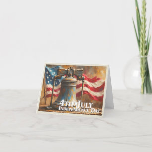 Carte De Remerciements Cloche de la Liberté pour la célébration du 4 juil