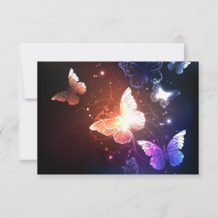 Carte De Remerciements Clowing Night Butterflies
