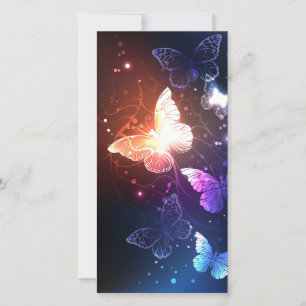 Carte De Remerciements Clowing Night Butterflies