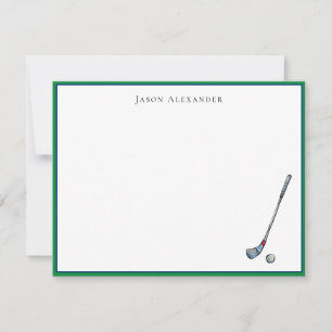 Carte De Remerciements Club de golf & balle Personnalisation Flat