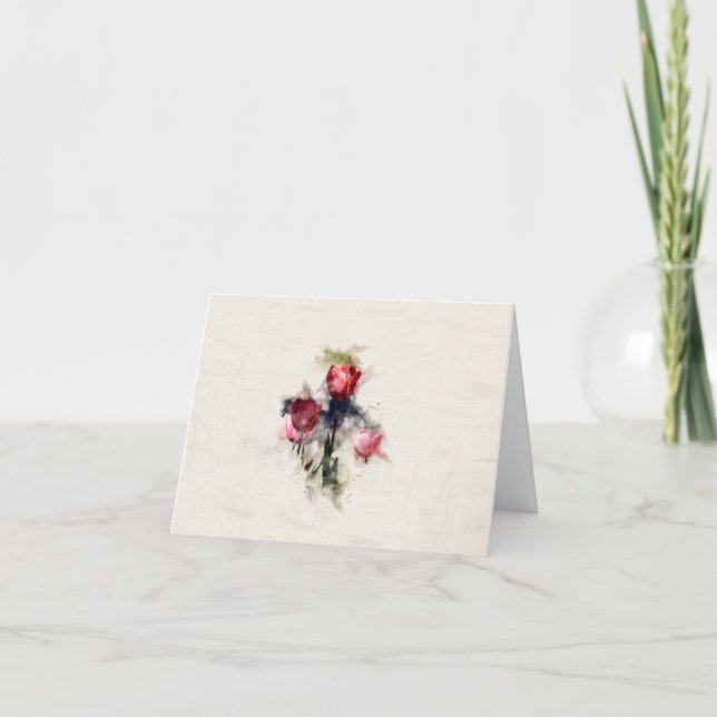 Carte De Remerciements Cluster de tulipes (Devant)