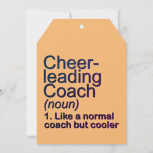 Carte De Remerciements Coach Cheerled Définition, Cadeaux Pom-pom girl