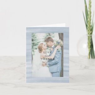 Carte De Remerciements Coastal Chic Muted Blue Mariage élégant