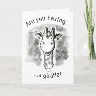 Carte De Remerciements Cockney Rhyming Slang Funny Giraffe