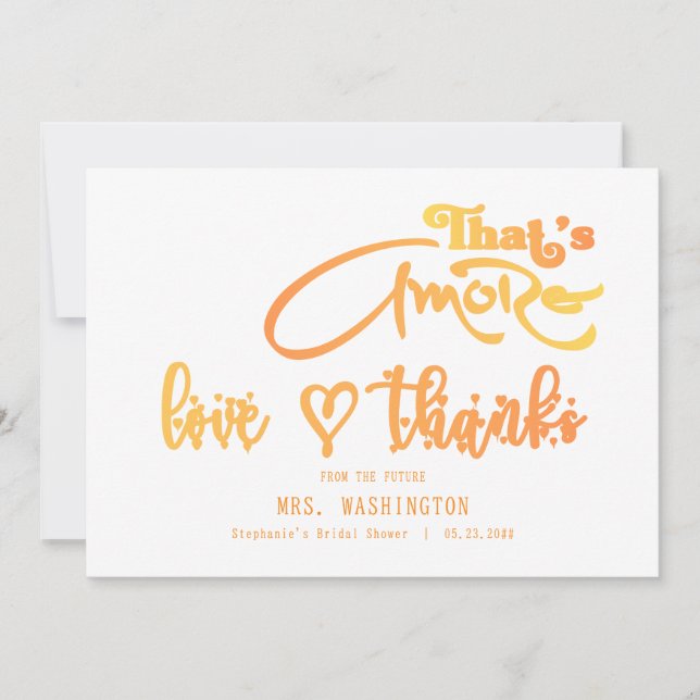Carte De Remerciements Cocktail Italien Aperol C'est l'Amour Enterrement  (Devant)