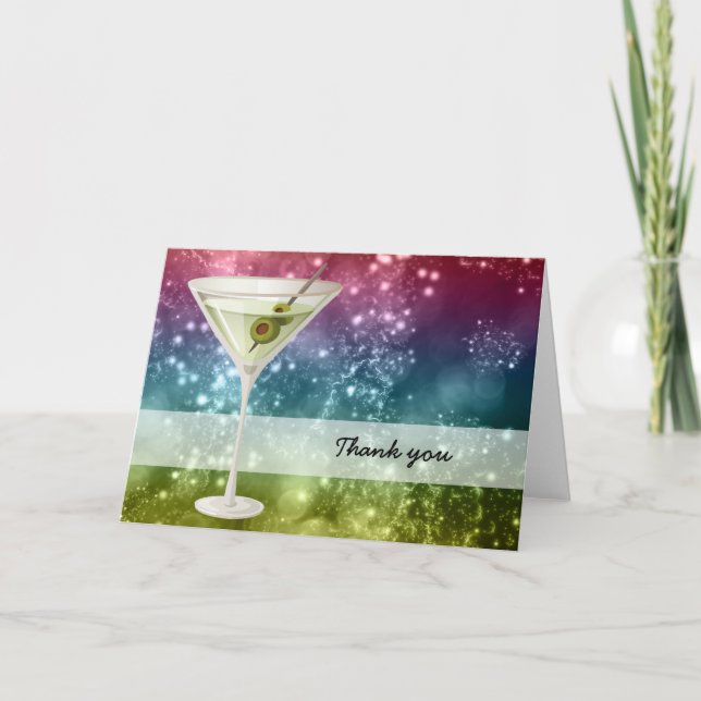 Carte De Remerciements Cocktails (Devant)