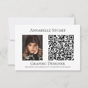 Carte De Remerciements Code QR Photo Entreprise Grand Entreprise