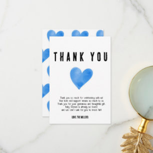 Carte De Remerciements Coeur bleu