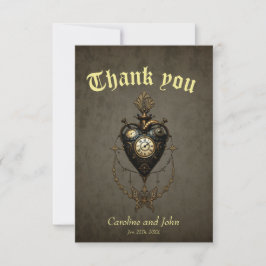 Carte De Remerciements Coeur de vapeur,