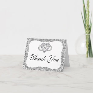 Carte de remerciements Coeur Infini Parties scinti