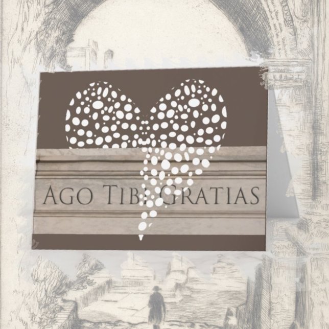 Carte De Remerciements Coeur sur le latin (Créateur téléchargé)