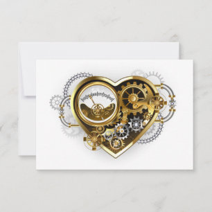 Carte De Remerciements Coeur vapeur avec un manomètre