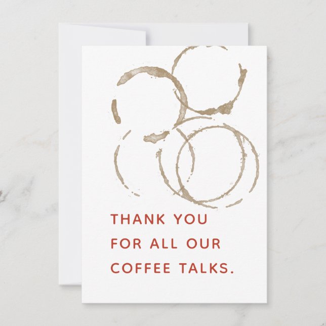Carte De Remerciements Coffee Talk (Devant)