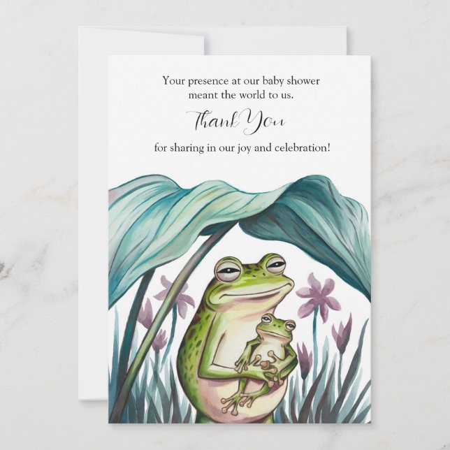 Carte De Remerciements Coffre-fort dans les bras de maman (Devant)