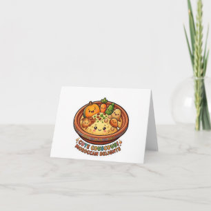 Carte De Remerciements Col Cute Kawaii Couscous Marocain Vendredi Rassemb