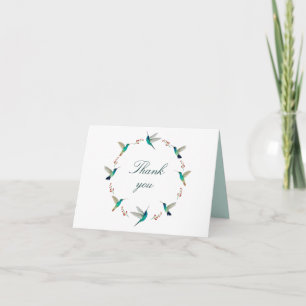 Carte de remerciements colibri