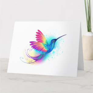 Carte De Remerciements Colibri arc-en-ciel exotique