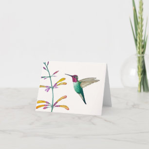 Carte De Remerciements Colibri d'Anna