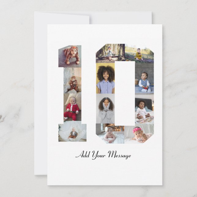 Carte De Remerciements Collage de photos numéro 10 (Devant)