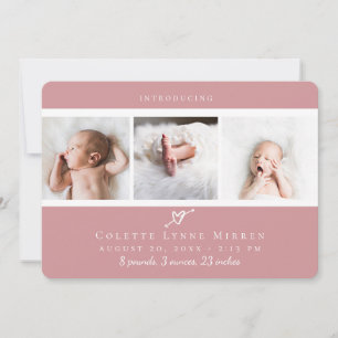Carte De Remerciements Collage photo de Cute Heart