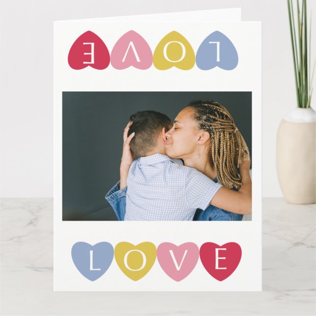 Carte De Remerciements Collage photo de la Saint Valentin sur mesure (Devant)