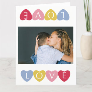 Carte De Remerciements Collage photo de la Saint Valentin sur mesure