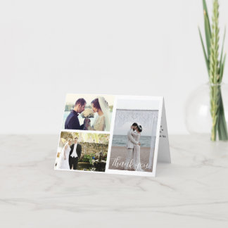 Carte De Remerciements Collage photo mariage 3