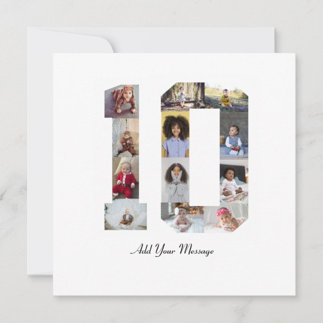 Carte De Remerciements Collage photo numéro 10 (Devant)