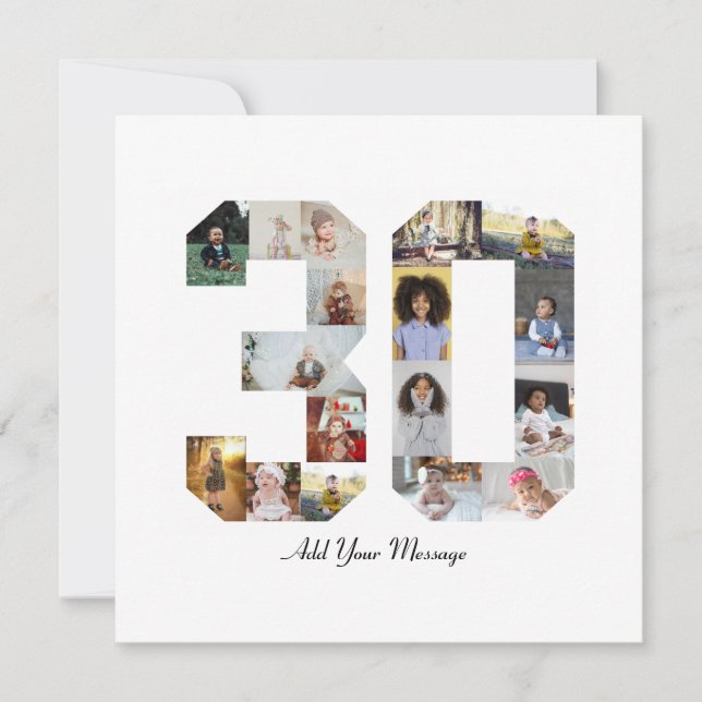 Carte De Remerciements Collage photo numéro 30 (Devant)