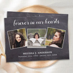 Carte De Remerciements Collage photo rustique Sympathy Funeral