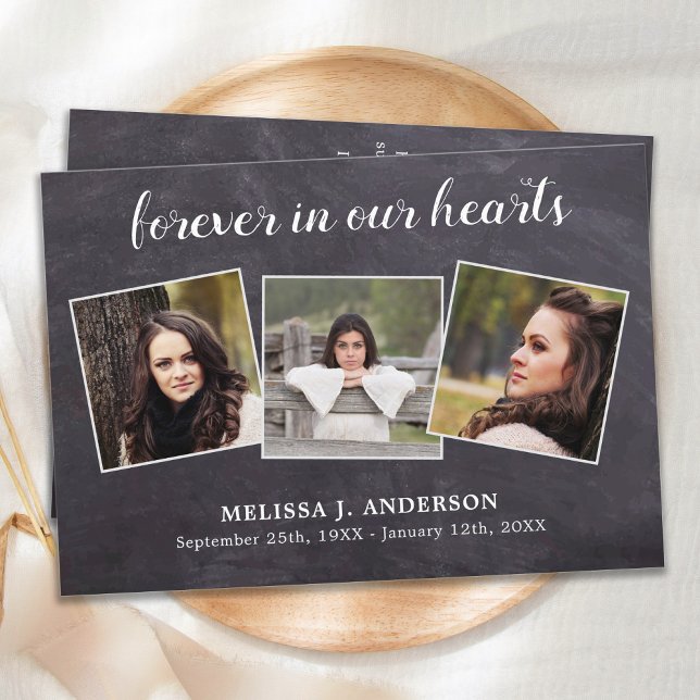 Carte De Remerciements Collage photo rustique Sympathy Funeral (Créateur téléchargé)