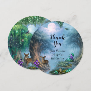 Carte De Remerciements Collection de mariage Élégance Bioluminescente