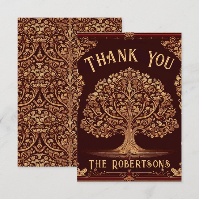 Carte De Remerciements Collection Réunion familiale (Devant / Derrière)