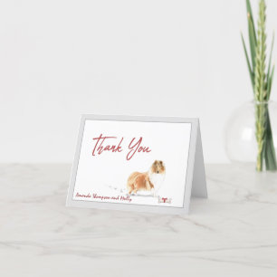 Carte De Remerciements Collie Pet Dog Personnalise Le Ruban D'Os    