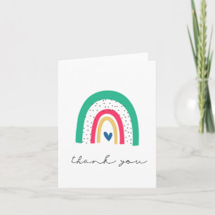 Carte De Remerciements Colorful Rainbow Thank You Card