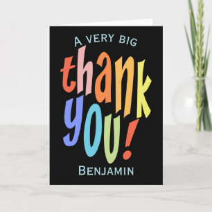 Carte De Remerciements Colorful Thank You Appreciation