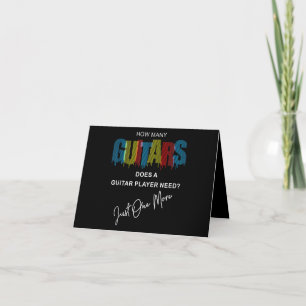 Carte De Remerciements Combien De Guitares Un Guitariste A-T-Il Besoin Ju