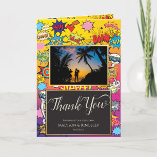 Carte De Remerciements Comic Book Pop Art 💥 🎉 Mariage incroyable