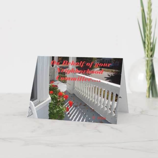 Carte De Remerciements Comité de voisinage (Devant)